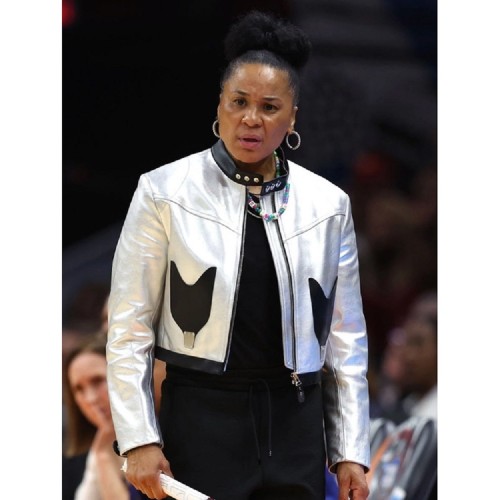 March Madness Dawn Staley Silver Leather Jacket